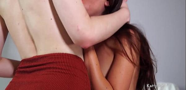  Two young lesbians love gentle passionate sex